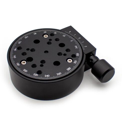 R Axis 360 Degree Manual Rotary Stage, Manual Rotating Platform Angle Adjustment Precision Indexing Plate Stage Turntable 100MM in Kuwait