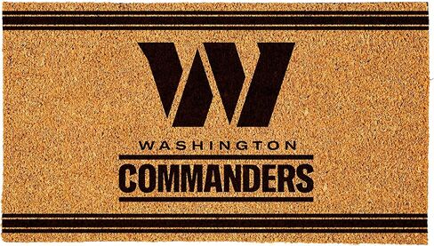 NFL Washington Commanders سجادة باب جوز الهند، مدخل داخلي وخارجي، 28 × 16 بوصة سجادات أرضية ترحيب خلفية غير قابلة للانزلاق لمخالب الكلاب الموحلة، ديكور منزلي لمدخل الباب الأمامي المقاوم للطقس in Kuwait