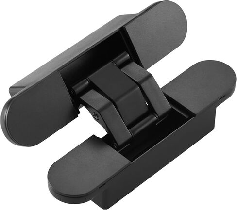 Invisible Door Hinges 3D Adjustable Bearing Shiny Gold Black Bright Chrome Butt 1Pcs(HA-60-BLACK) in Kuwait
