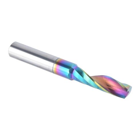 1pcs Solid Carbide CNC Spiral O Single Flute End Mill DLC Coating Tungsten 3.175/4/5/6mm Shank Aluminum 3D Engraving Milling Cutter for Wood Plastic(1F-D2.0-L08) in Kuwait
