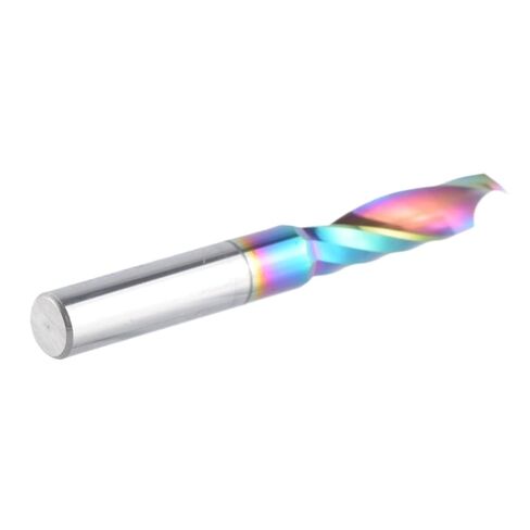 1pcs Solid Carbide CNC Spiral O Single Flute End Mill DLC Coating Tungsten 3.175/4/5/6mm Shank Aluminum 3D Engraving Milling Cutter for Wood Plastic(1F-D2.0-L08) in Kuwait