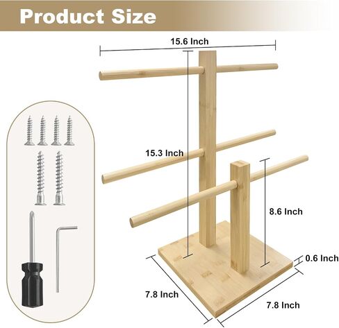 Pretzel Holder Stand for Party: Wooden Rods Display for Table Decoration, Food or Dessert Holder Decor Accessories in Saudi Arabia