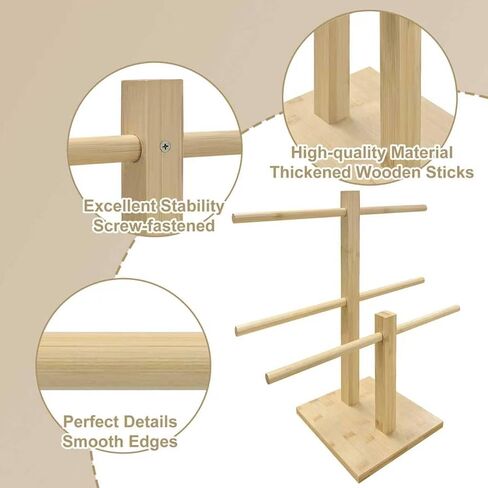 Pretzel Holder Stand for Party: Wooden Rods Display for Table Decoration, Food or Dessert Holder Decor Accessories in Saudi Arabia