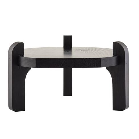 حامل موزع المشروبات TableCraft 10756، قطر 25.4 سم × ارتفاع 13.97 سم، خشب صنوبر مطلي باللون الأسود، قاعدة توزيع مشروبات متينة لموزعات المشروبات الزجاجية من TableCraft in Kuwait