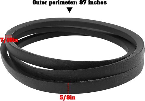 Drive V-Belt 5L870 87x5/8 بوصة متوافق مع معظم المعدات الصناعية وجزازات العشب in Kuwait