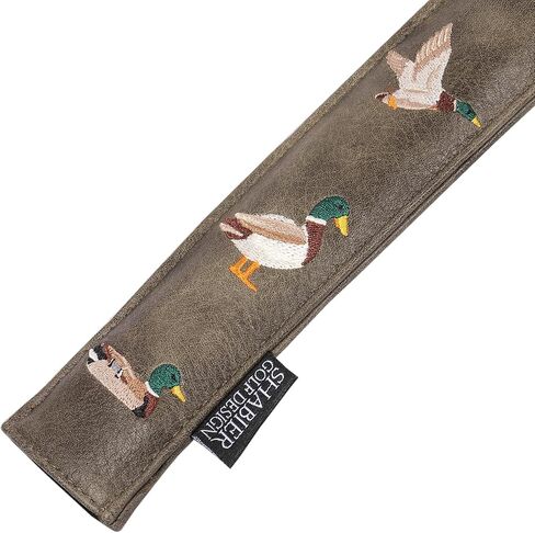 Golf Design Alignment Stick Headcover Pu Leather, Embroidered Mallard Duck Theme in Kuwait