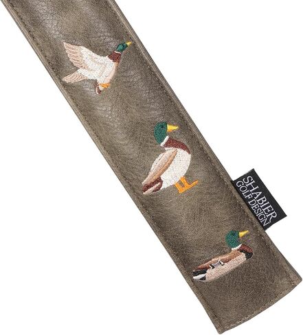 Golf Design Alignment Stick Headcover Pu Leather, Embroidered Mallard Duck Theme in Kuwait