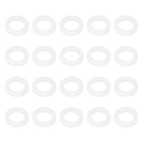 PATIKIL M8 PTFE Flat Washer, 60 Pcs 8mm ID 11mm OD 1.25mm Thick O-Ring Sealing Gasket Spacer for Fasten Screws Flanges Faucet Pipe Valves, White in Kuwait