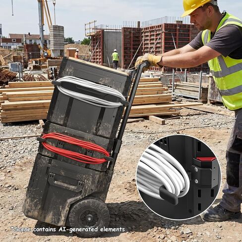 حامل سلك تمديد متوافق مع صندوق الأدوات ToughBuilt، ومشابك منظم سلك تثبيت على قضيب الزاوية، وكابل صندوق الأدوات ورف تخزين الخراطيم، بدون تركيب مثقاب in Kuwait