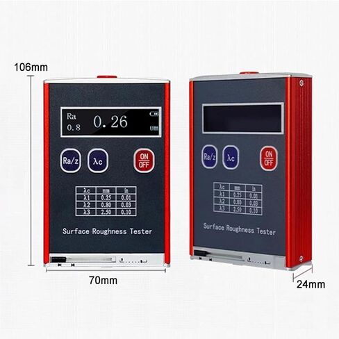 مقياس خشونة محمول عالي الدقة 0.01 ميكرومتر، جهاز اختبار خشونة السطح، Rz/Rt 0.1~50.0μm مع كتلة وقوس معايرة قياسيين in Kuwait
