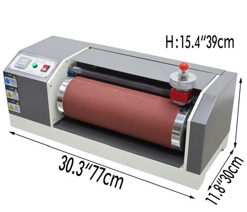 Automatic Rubber Abrasion Tester 40 RPM, 2.5N/5N Load for Abrasion Testing Equipment Lab, 220V 200W Wear Resistance Test Machine for Tires, Conveyor Belts, Shoe Soles, Leather, Plastics in Kuwait