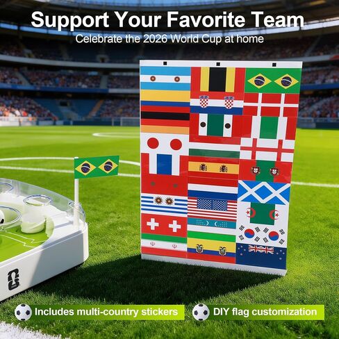 الإصدار الرسمي لكأس العالم FIFA 2026 - لعبة قطط تفاعلية بتصميم ملعب كرة قدم، لعبة قطط أوتوماتيكية مع كرات دفع قلابة تعمل بالحركة، ملصقات فريق قابلة للتخصيص، مثالية للقطط الداخلية in Kuwait