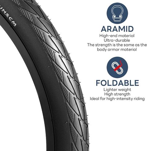 YUNSCM 26x1.50 Road Bike Tires 40-559 Lightweight Bike Tires 60TPI Nylon, Puncture-Resistant, Compatible with 26 inch Commuter, Street, Touring, Ctiy, Hybrid Bicycle Bike Tires 26 x 1.50-2 PCS (Y-574) in Kuwait