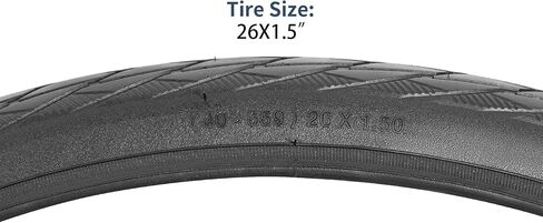 YUNSCM 26x1.50 Road Bike Tires 40-559 Lightweight Bike Tires 60TPI Nylon, Puncture-Resistant, Compatible with 26 inch Commuter, Street, Touring, Ctiy, Hybrid Bicycle Bike Tires 26 x 1.50-2 PCS (Y-574) in Kuwait