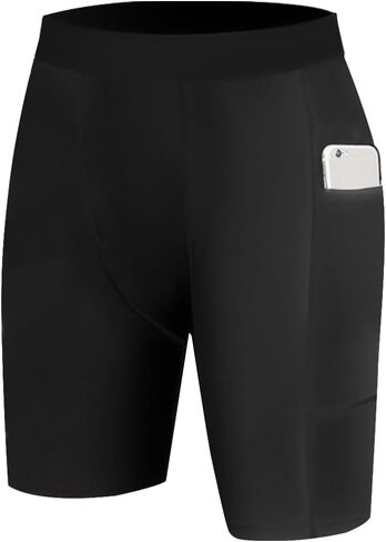 Compression Shorts Men, Spandex Athletic Workout Running Shorts, Tight Quick Dry Performance Baselayer Underwear in Kuwait