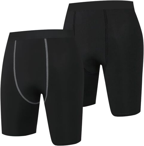 Compression Shorts Men, Spandex Athletic Workout Running Shorts, Tight Quick Dry Performance Baselayer Underwear in Kuwait