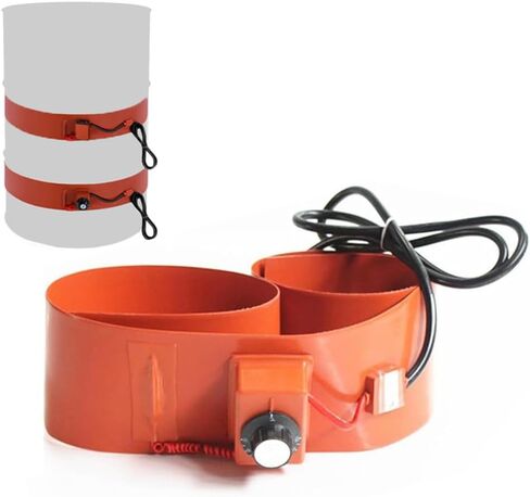 Electric Barrel Heater, 3000W Metal Drum Pail Heater with Adjustable Thermostat, Silicone Heating Belt for Honey & Oil, 200L Elastic Heating Wrap Pad, Safe & Efficient in Kuwait