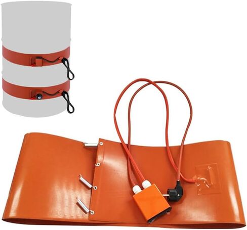 Electric Barrel Heater, 3000W Metal Drum Pail Heater with Adjustable Thermostat, Silicone Heating Belt for Honey & Oil, 200L Elastic Heating Wrap Pad, Safe & Efficient in Kuwait