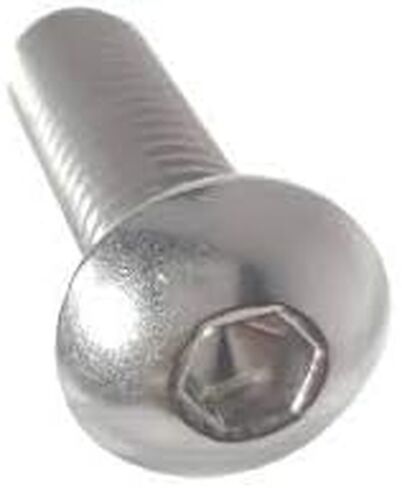 5/16"-18 x 2" Button Head Socket Cap Screw, Allen Socket Drive, 18-8 Stainless Steel, Full Thread - Quantity 10 - by Fastener Depot, LLC in Kuwait