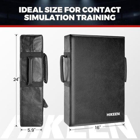 Hikeen Blocking Kick Shield Muay Thai Pads, Denser Softer Foam Kick Boxing Pads for MMA, Martial Arts, Karate, Taekwondo, Punching, Foot, Knee and Elbow Target- 24"x16" Pad with Handles (1PCS) in Kuwait