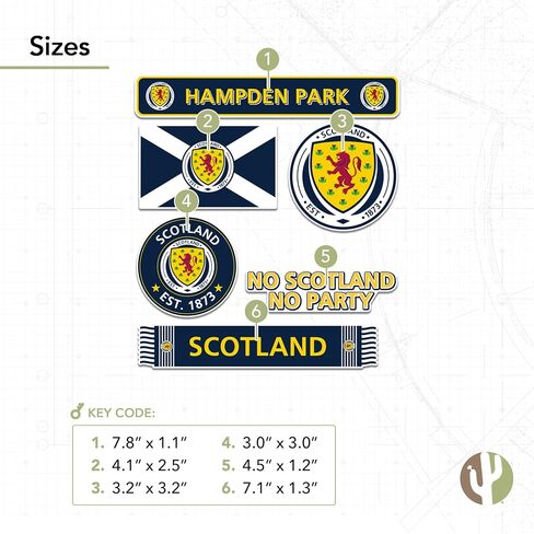 Desert Cactus Scottish Football Association Sticker Decal Vinyl Scotland FA SFA Football Soccer Laptop Water Bottle Car Scrapbook (Type 2-1) in Kuwait