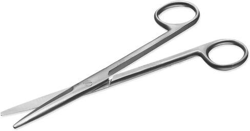Box 20 Surgopack Sterile Single Use Mayo Scissors Straight Blunt Points 17cm / 6.5" Operating Surgical Shears Tissue Dissecting Scissors Individually Packed Disposable in Kuwait