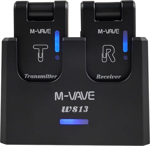 نظام جيتار لاسلكي M-VAVE WS-13 5.8 جيجا هرتز، جهاز إرسال واستقبال جيتار لاسلكي مع حقيبة شحن، ملحقات جيتار لاسلكية لعينات صوت الجيتار الكهربائي (WS-13 أسود) in Kuwait