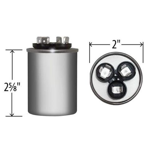 Motor Dual Run Capacitor Round 25 + 5 uf MFD 440 Volt VAC 12778 in Kuwait