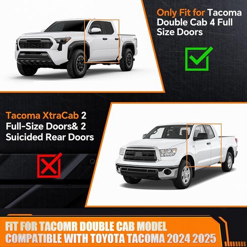 Running Boards Fit for 2024 2025 2026 Toyota Tacoma Accessories Double Cab Side Steps Aluminum Alloy Panel 8 Brackets Anti Slip Anti Rust Step Bars Nerf Bar (Venture Wide) in Kuwait