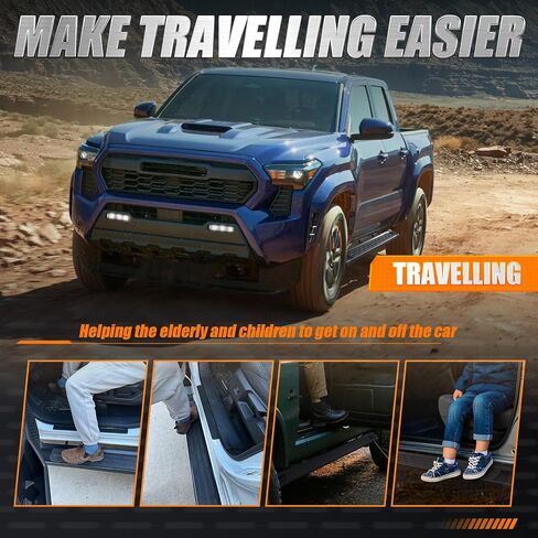 Running Boards Fit for 2024 2025 2026 Toyota Tacoma Accessories Double Cab Side Steps Aluminum Alloy Panel 8 Brackets Anti Slip Anti Rust Step Bars Nerf Bar (Venture Wide) in Kuwait