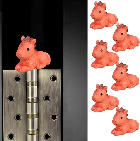Cute Mini Creative The Red Pony Hinge Heads Decorative Topper Set 6PCS, Home Decoration,Magnetic Hinge Head Toppers Door Hinge in Kuwait