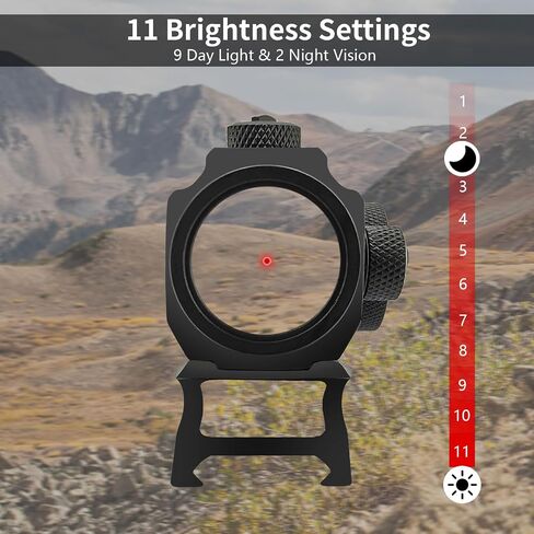 2MOA Motion Awake Red Dot Sight للبندقية، 11 سطوع قابل للتعديل، IPX7 مقاوم للماء 1000G بصريات مدمجة مقاومة للصدمات، حامل مطلق للشاهد المشترك، نطاق بندقية مثبت على السكك الحديدية 20 مم in Kuwait