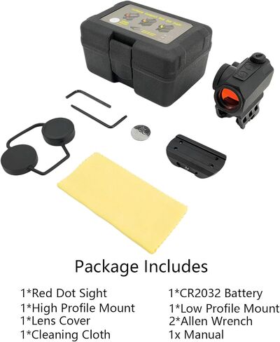 2MOA Motion Awake Red Dot Sight للبندقية، 11 سطوع قابل للتعديل، IPX7 مقاوم للماء 1000G بصريات مدمجة مقاومة للصدمات، حامل مطلق للشاهد المشترك، نطاق بندقية مثبت على السكك الحديدية 20 مم in Kuwait
