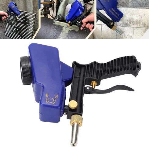 ViaGasaFamido Gravity Feed Sandblasting Air Sand Handheld Tool 6000RPM 70-150 PSI with Aluminum Body 600cc Tank for Quick Material Feed in Kuwait