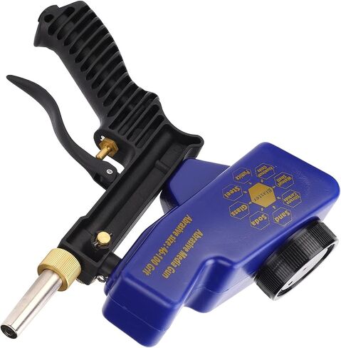 ViaGasaFamido Gravity Feed Sandblasting Air Sand Handheld Tool 6000RPM 70-150 PSI with Aluminum Body 600cc Tank for Quick Material Feed in Kuwait