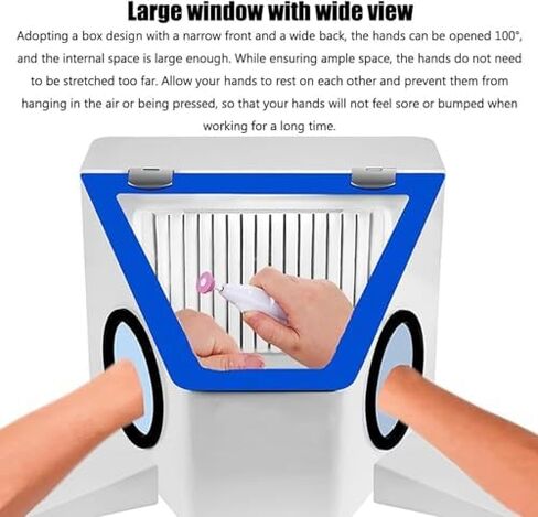 Dust Hood Enclosed, Lab Dust Box, Professional Dental Sandblaster, Shadowless Lamp Design, Large Window, Prevent Dust from Spreading in Kuwait