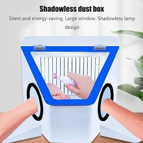 Dust Hood Enclosed, Lab Dust Box, Professional Dental Sandblaster, Shadowless Lamp Design, Large Window, Prevent Dust from Spreading in Kuwait