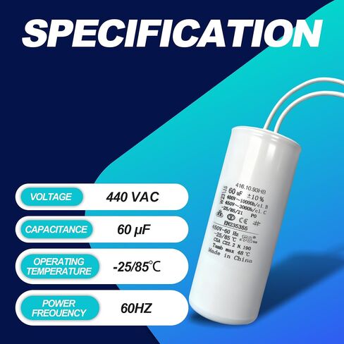 FA7147-5 FA7147 FA7175 Universal Motor Capacitor丨 60μF丨 Compatible with Global Hydraulics Auto Lift Power Unit and Rotary Lift Systems丨Durable Replacement Capacitor in Kuwait