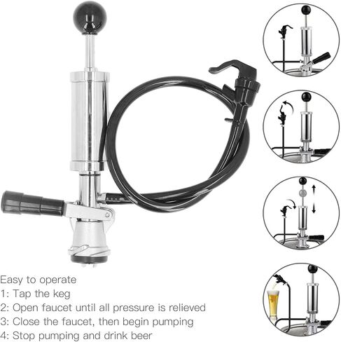 YOUTHINK Stainless Steel Beer Keg Pump Tap Kit with 2 Dispensing Taps for D System Kegs Outdoor Picnics Wedding Events in Kuwait