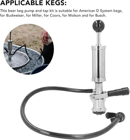 YOUTHINK Stainless Steel Beer Keg Pump Tap Kit with 2 Dispensing Taps for D System Kegs Outdoor Picnics Wedding Events in Kuwait