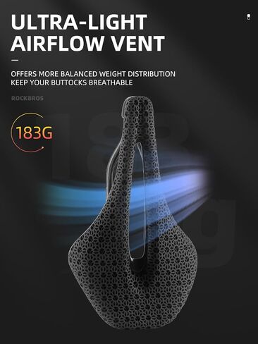 ROCKBROS Bike Seat 3D Printed Bike Saddle Beehive Structure Cycling Seat Lightweight Carbon Fiber Bike Saddle for Road MTB Mountain Bikes in Kuwait