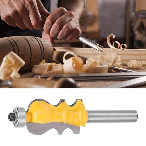 Professional T Slot Milling Router Bit Industrial Grade YG6 Alloy Blades Ultra Smooth Cutting Woodworking Tool for CNC Machines Handheld Routers 8mm Shank 3.3in Length in Kuwait