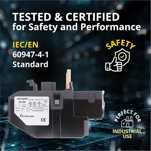 Thermal Overload Relay LR2-D2353 (LRD23), 23-32A, 1NO + 1NC, IEC 60947-4-1, Motor Protection Relay for Compatible LC1-D25 to LC1-D32 Contactors in Kuwait