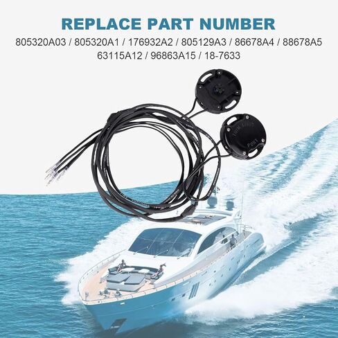Power Trim & Tilt Sender Limit Kit Replaces OEM 805320A03 805129A3 805130A2 18-7633 for MerCruiser MC-I R MR Alpha One Gen II Bravo Sterndrives, Dual Sensor Kit w/Harness in Kuwait