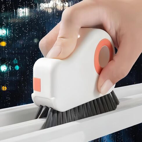 2-in-1 Window Rail Cleaning Brush,Detachable Door and Window Groove Brush, Glass Corner Scraper, Suitable for Windows in Living Rooms, Bedrooms, Outdoor Areas, Toilets, Kitchens in Kuwait
