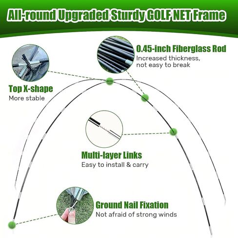 Golf Net 10x6.5FT, Foldable Golf Practice Hitting Net with Tri Turf Mat, Targets, Ball Collection, Bag & Balls for Backyard Driving, Chipping, Swing, Indoor Outdoor, Gifts for Dad. in Kuwait
