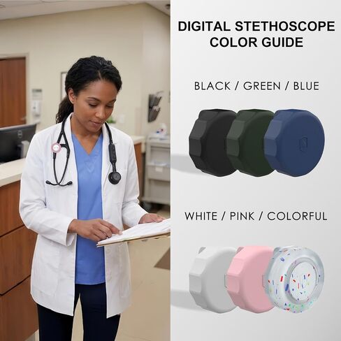 حامل تعقب سماعة الطبيب مكون من 3 قطع، متوافق مع سماعة الطبيب الرقمية EKO CORE 500 وLittmann CORE، متوافق مع AirTag الجيل الأول والثاني، للممرضات والأطباء in Kuwait