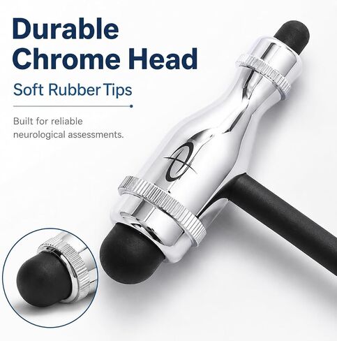 Primacare DH-3695 Tromner مطرقة منعكسة عصبية مع فرشاة مدمجة، مطرقة قرع تشخيصية طبية لاختبار الانعكاسات، أداة فحص الأعصاب للعيادات والممرضات والطوارئ والطلاب in Kuwait