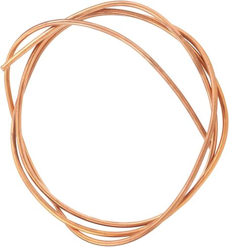 C1100 T2 Soft Copper Tube, 6mm OD 5mm ID 0.5mm Wall Thickness 2m Length, Seamless Hollow Round Copper Tubing for Refrigerator Freezer Air Conditioner in Kuwait