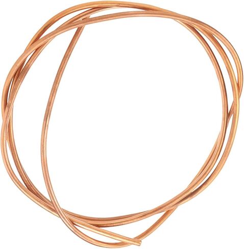 C1100 T2 Soft Copper Tube, 6mm OD 5mm ID 0.5mm Wall Thickness 2m Length, Seamless Hollow Round Copper Tubing for Refrigerator Freezer Air Conditioner in Kuwait